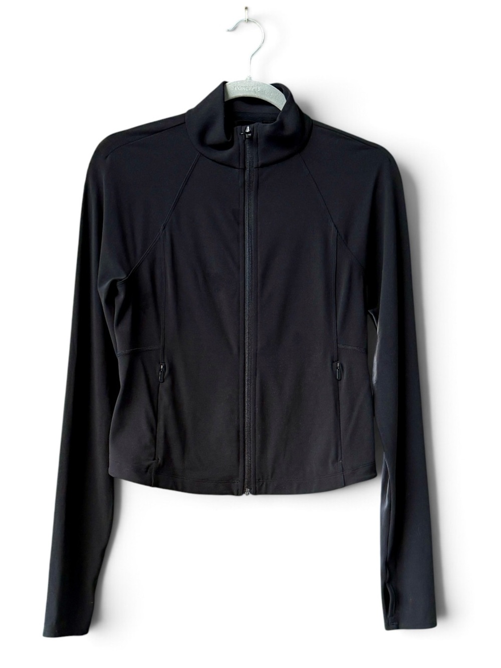 Athleta Salutation Crop Jacket in Black • Size Medium